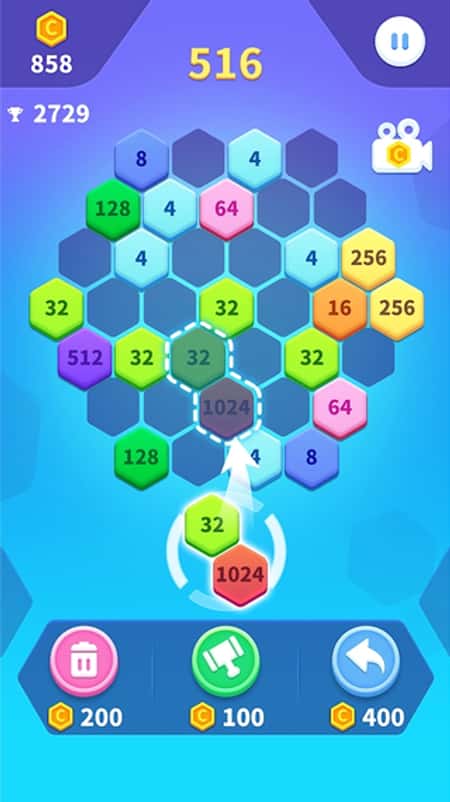 2048六边形方块截图(1)